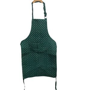Vintage Now Designs Green Floral Quilted Cooking Apron Baking Cottagecore OS